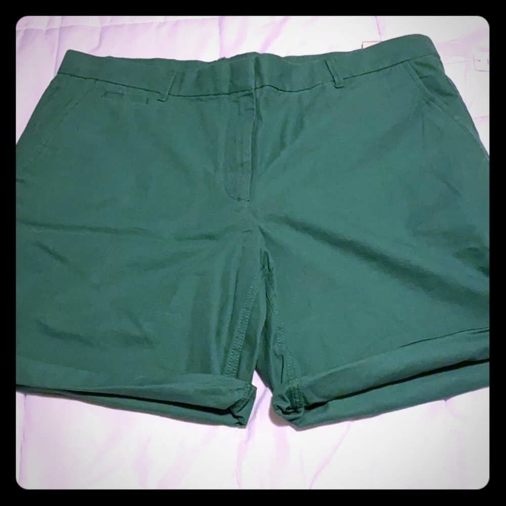 Seafoam green khaki shorts